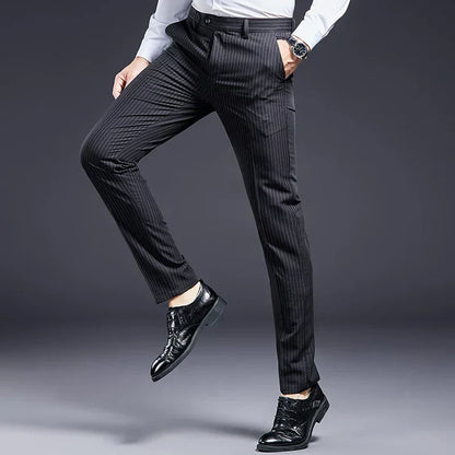 Pantalon de Costume pour Hommes Premium Rayé Syvon
